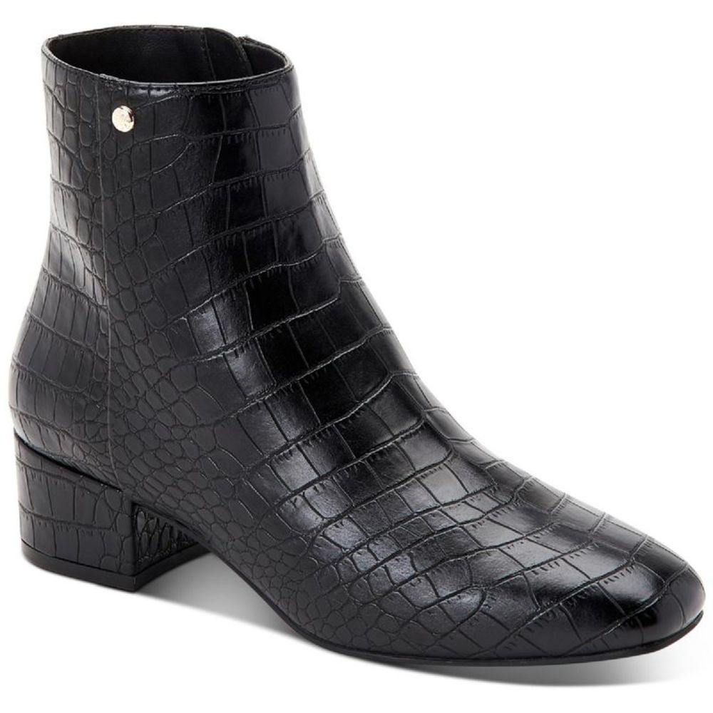 Charter Club Womens Heatherr Black Faux Leather Ankle Chelsea Boots Shoes NWT